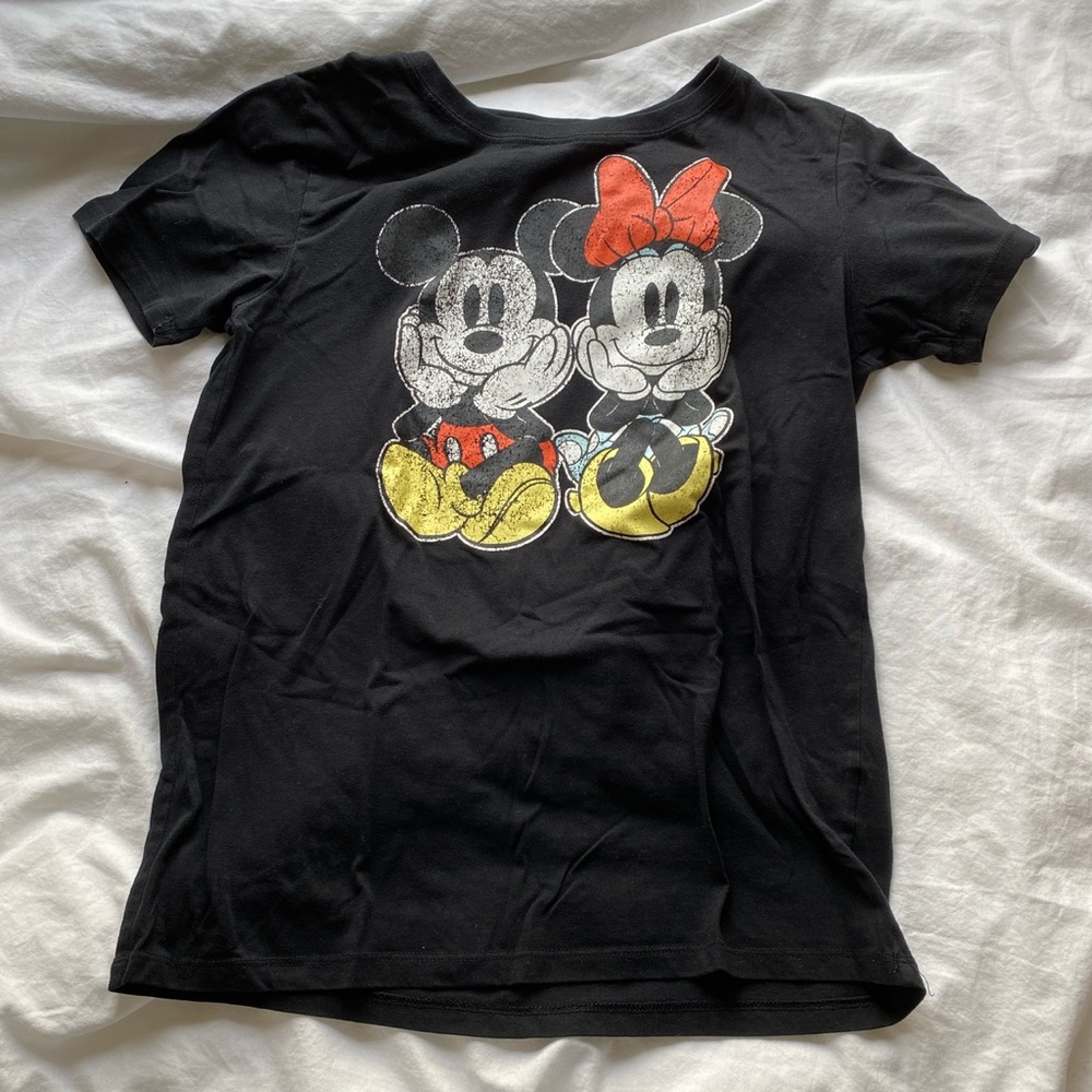 disney mickey and minnie black shirt
